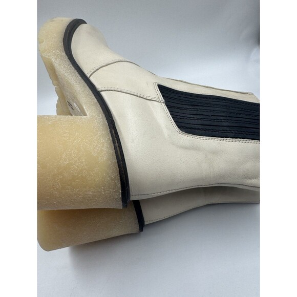 Free People James Chelsea Chunky Heel Boot White Cream Womens Us 9 /EU Size 39.5 - Picture 12 of 16